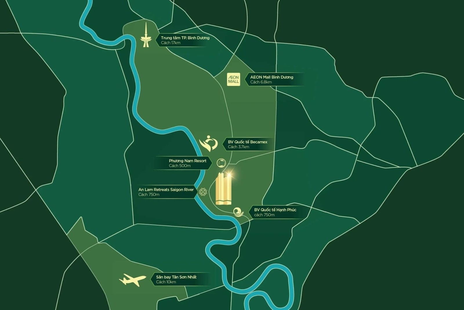 Vị trí căn hộ the emerald boulevarld